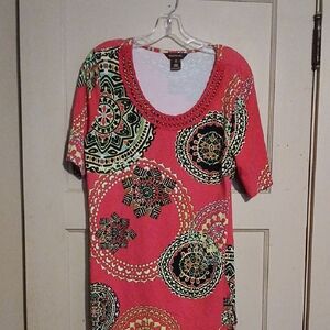 Pink Patterned Women's Dress
